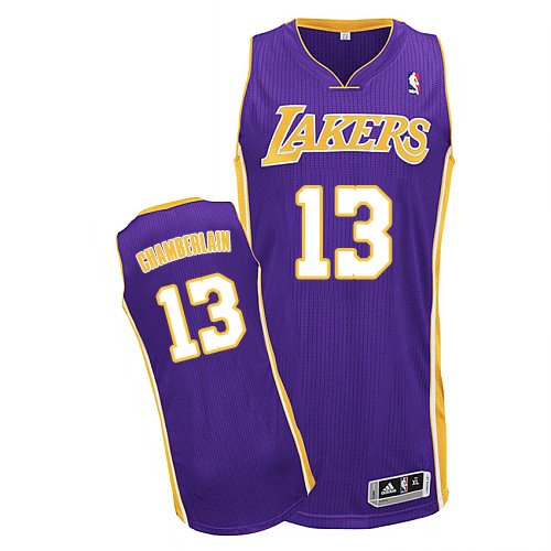 Mens Adidas Los Angeles Lakers 13 Wilt Chamberlain Authentic Purple Road NBA Jersey